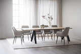 CARRADALE Esstisch Weiß pigmentiert/Schwarz 220x100x75cm - ZEN ZONE