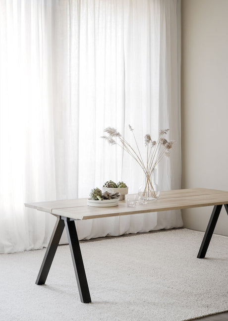 CARRADALE Esstisch Braun/Schwarz 220x100x75cm - ZEN ZONE