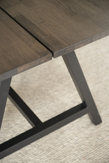 CARRADALE Esstisch Braun/Schwarz A-Beine 220x100x75cm - ZEN ZONE