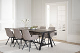 CARRADALE Esstisch Braun/Schwarz A-Beine 220x100x75cm - ZEN ZONE