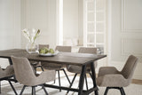CARRADALE Esstisch Braun/Schwarz A-Beine 220x100x75cm - ZEN ZONE