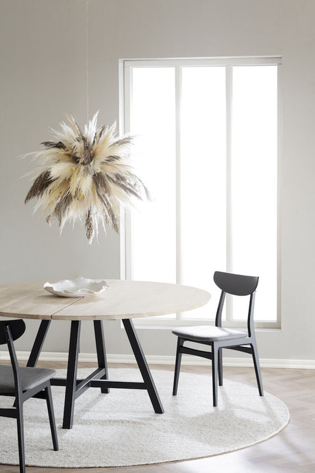CARRADALE Esstisch Braun/Schwarz A-Beine 150x150x75cm - ZEN ZONE