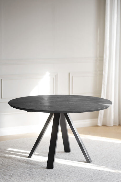 CARRADALE Esstisch Schwarz 130x130x75cm - ZEN ZONE