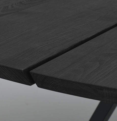 CARRADALE Esstisch Schwarz A-Beine 150x150x75cm - ZEN ZONE