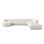 Miley 6-Sitzer Panorama-Sofa Rechts mit Bezug aus Samt oder Boucle, 330x255 cm - ZEN ZONE Furniture
