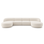 Miley 5-Sitzer Panorama-Sofa mit Bezug aus Samt oder Boucle, 330x156 cm - ZEN ZONE Furniture