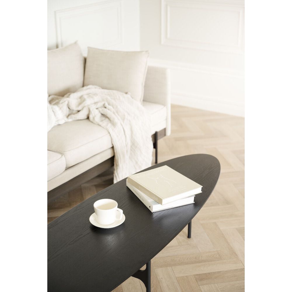 COLTON Couchtisch Schwarz 180x50x43cm - ZEN ZONE