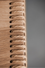 Cord Sideboard, oak, oiled, cord design, 120x45 cm