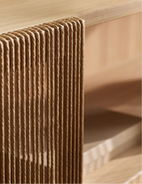 Buffet Cord, en chêne, huilé, finition avec cordage, 168x45 cm