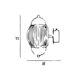 Shahin Wall Lamp made of hand-blown glass and brass
