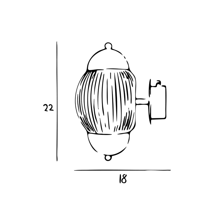 Shahin Wall Lamp made of hand-blown glass and brass