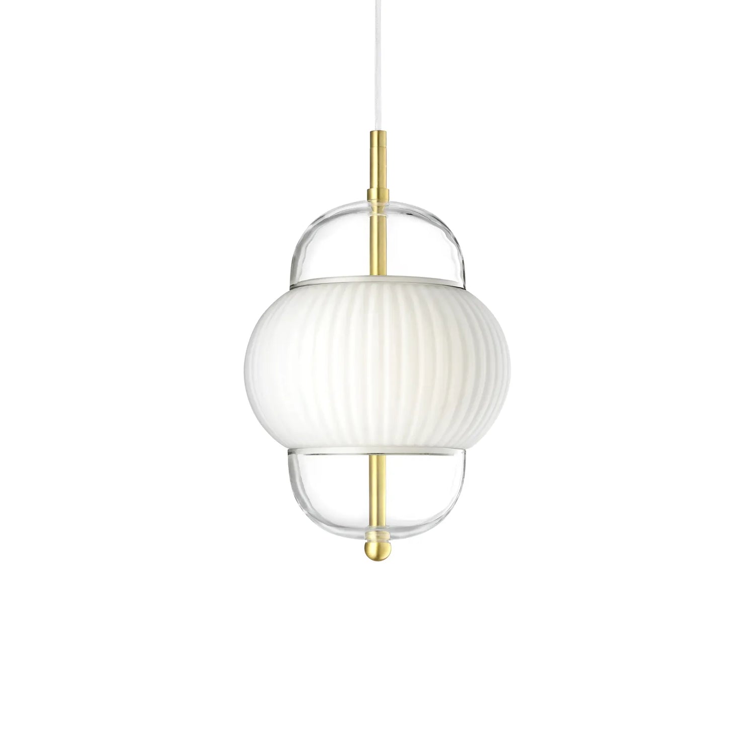 Shahin hanging lamp made of hand-blown glass and brass