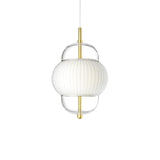 Shahin hanging lamp made of hand-blown glass and brass
