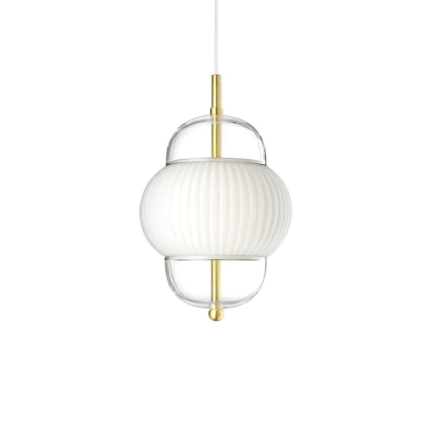 Shahin hanging lamp made of hand-blown glass and brass