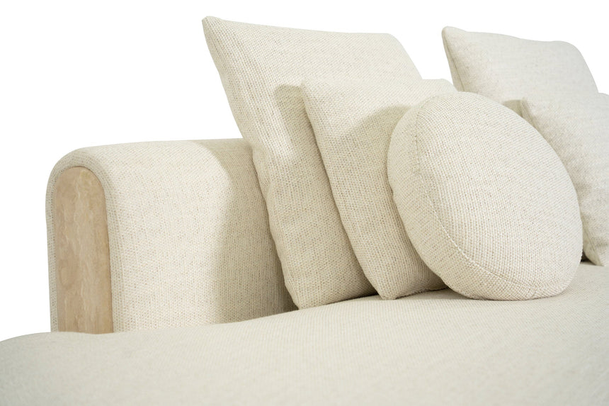 Tarida Sofa Linke Armlehne Travertin 2P - ZEN ZONE Furniture