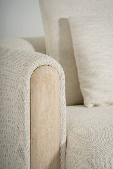 Tarida Armlehnstuhl Travertin - ZEN ZONE Furniture