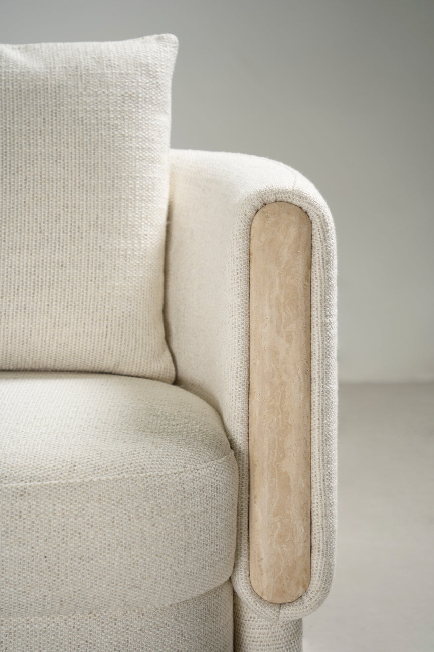 Tarida Armlehnstuhl Travertin - ZEN ZONE Furniture