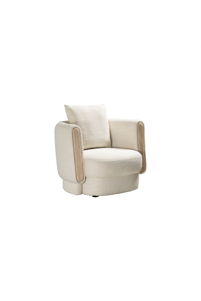 Tarida Armlehnstuhl Travertin - ZEN ZONE Furniture