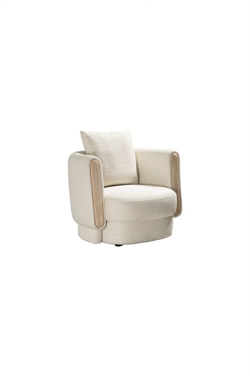 Tarida Armlehnstuhl Travertin - ZEN ZONE Furniture