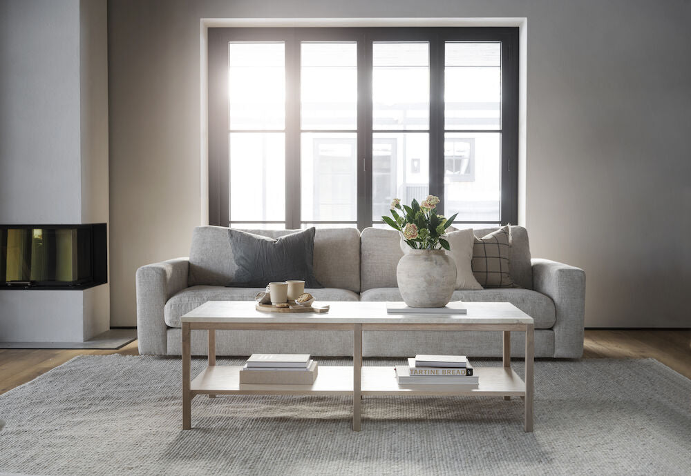 ORWEL Couchtisch Beige/Weiß pigmentiert 140x60x45cm - ZEN ZONE Furniture