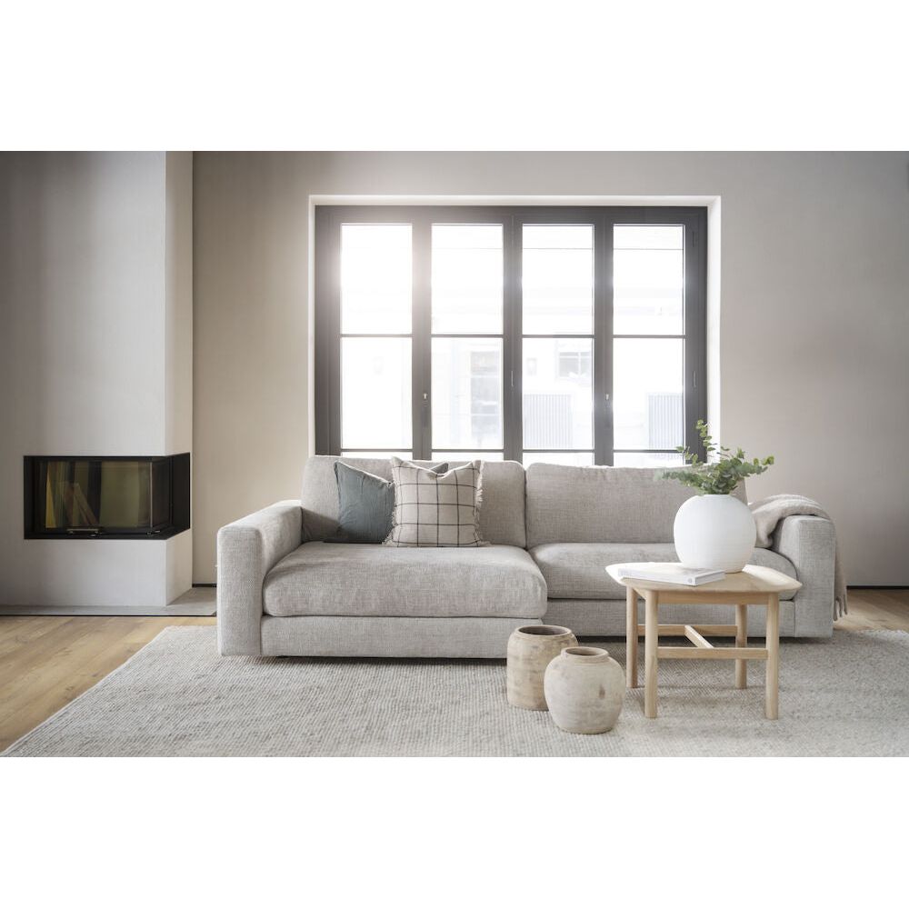 DUNCAN Modulares Sofa Chaise Longue Links Hellgrau 258x150x78cm - ZEN ZONE