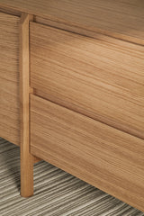 Daia Sideboard with Drawers, oak, oiled, 180x50.5 cm