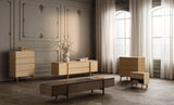 Daia Sideboard with Drawers, oak, oiled, 180x50.5 cm