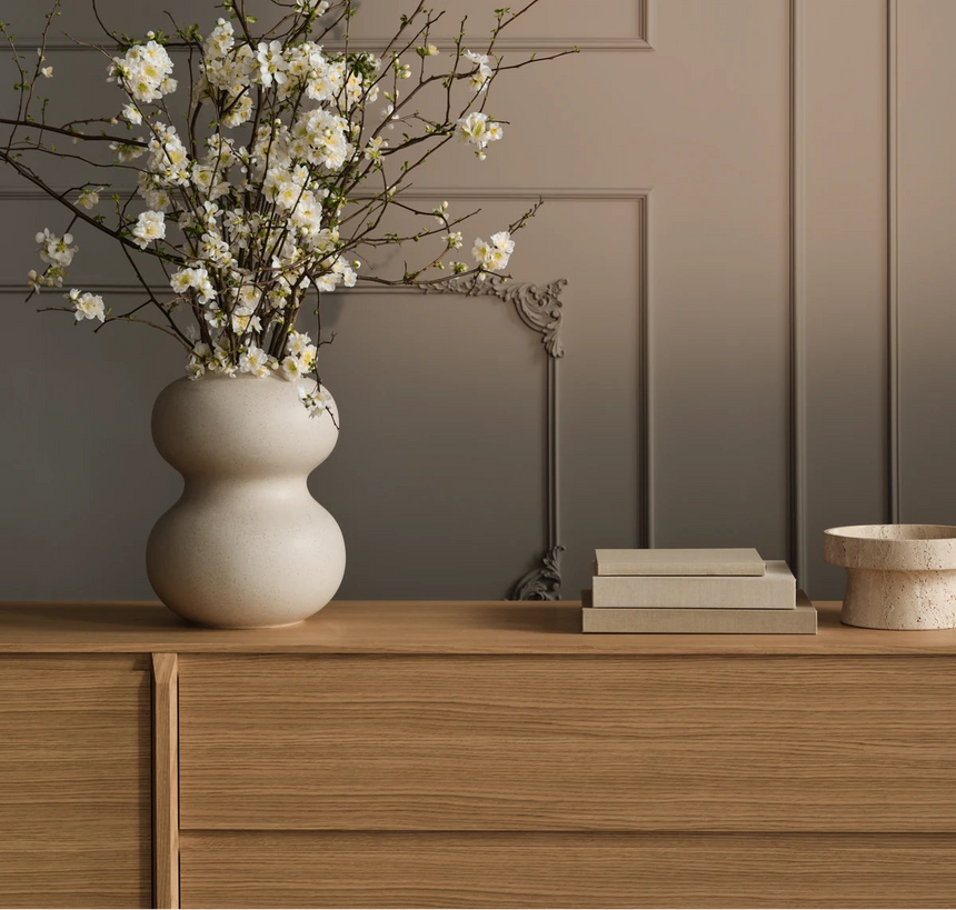 Daia Sideboard with Drawers, oak, oiled, 180x50.5 cm