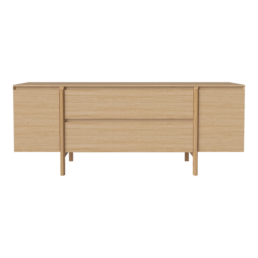 Daia Sideboard with Drawers, oak, oiled, 180x50.5 cm