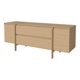 Daia Sideboard with Drawers, oak, oiled, 180x50.5 cm