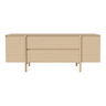 Daia Sideboard with Drawers, oak, oiled, 180x50.5 cm