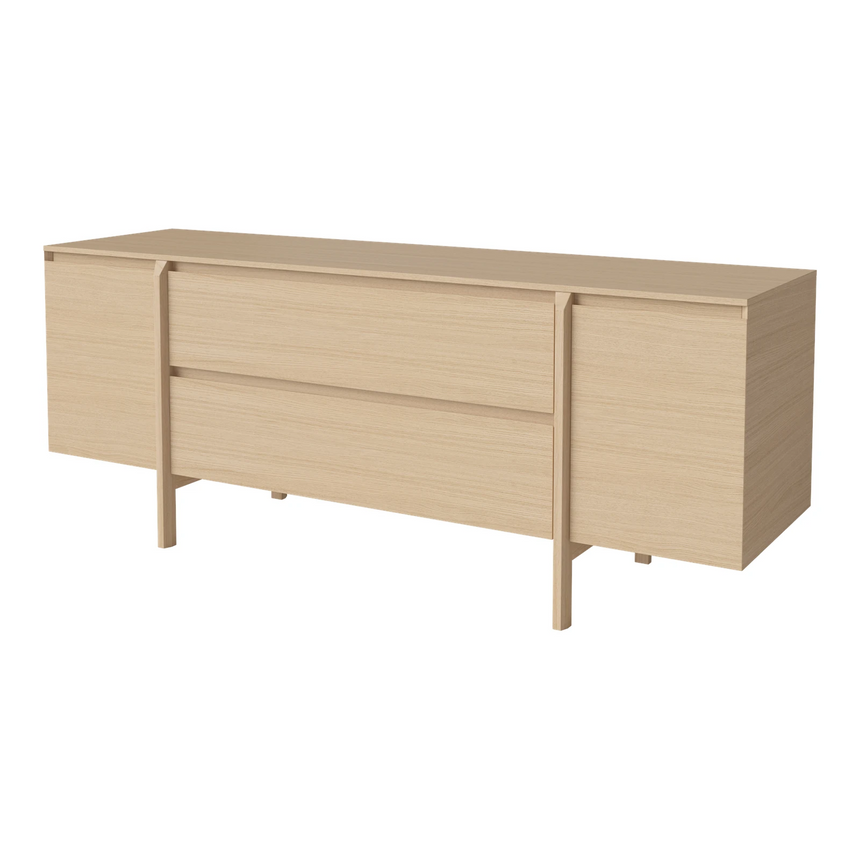 Daia Sideboard with Drawers, oak, oiled, 180x50.5 cm