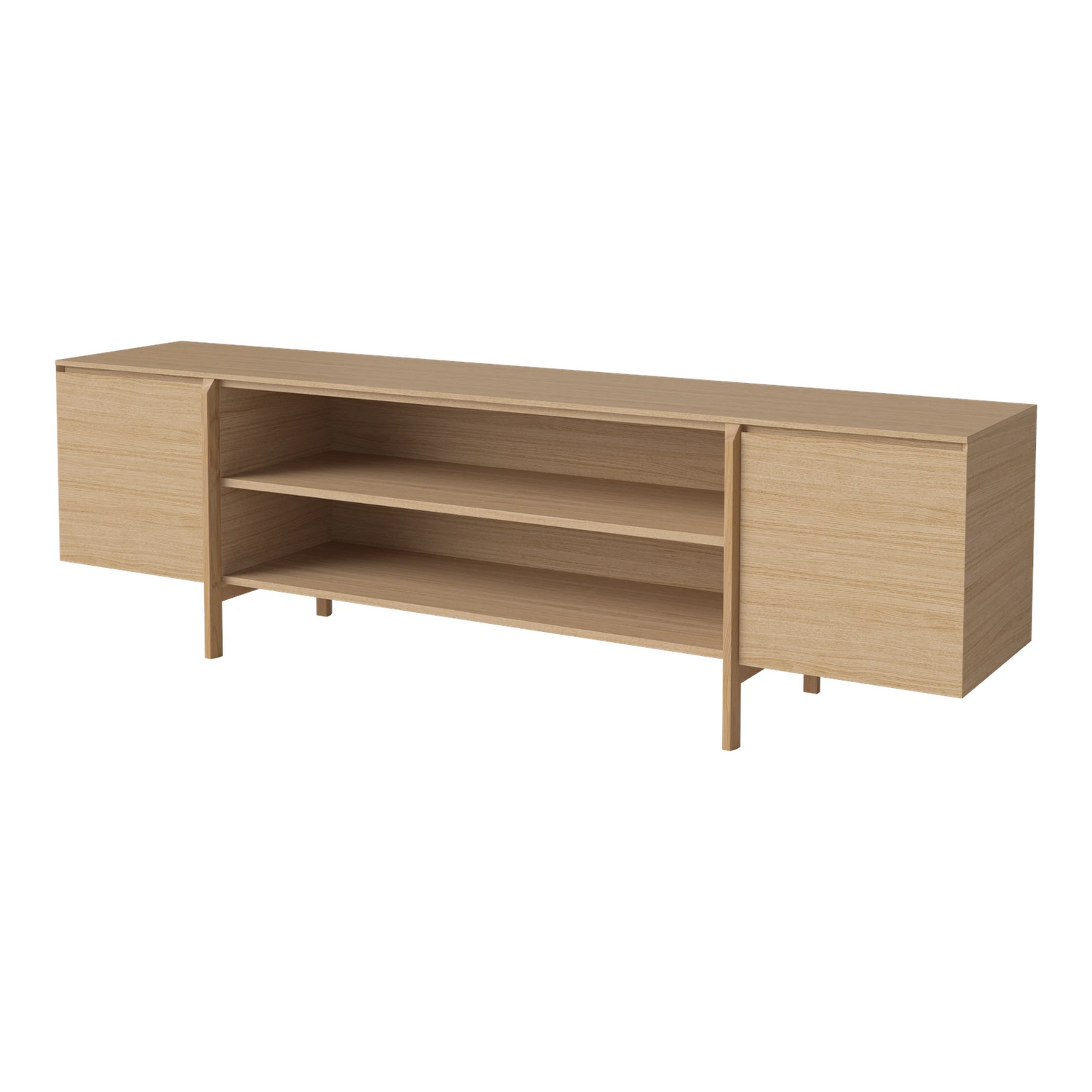 Daia Sideboard, aus Eiche, geölt, 240x50.5 cm