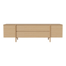 Daia Sideboard mit Schubladen, aus Eiche, geölt, 240x50.5 cm