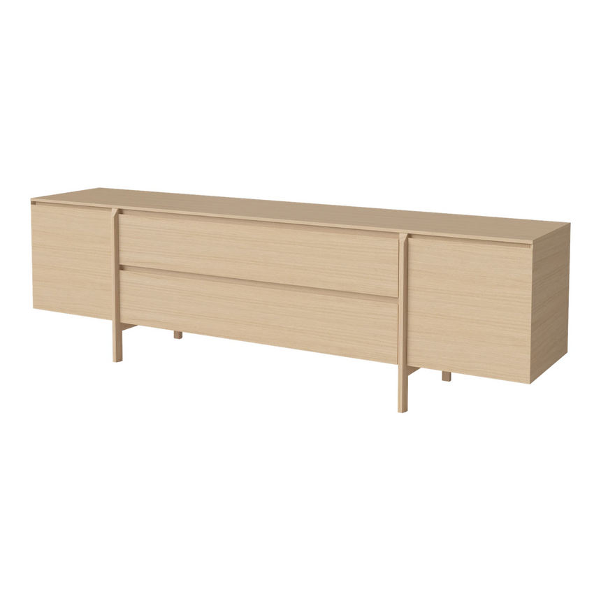 Daia Sideboard mit Schubladen, aus Eiche, geölt, 240x50.5 cm