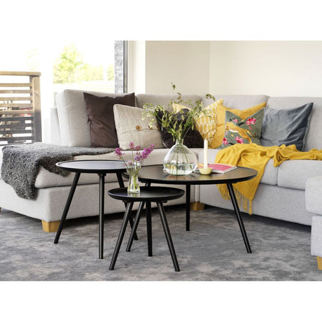 DAISY Couchtisch Schwarz 80x80x45cm - ZEN ZONE