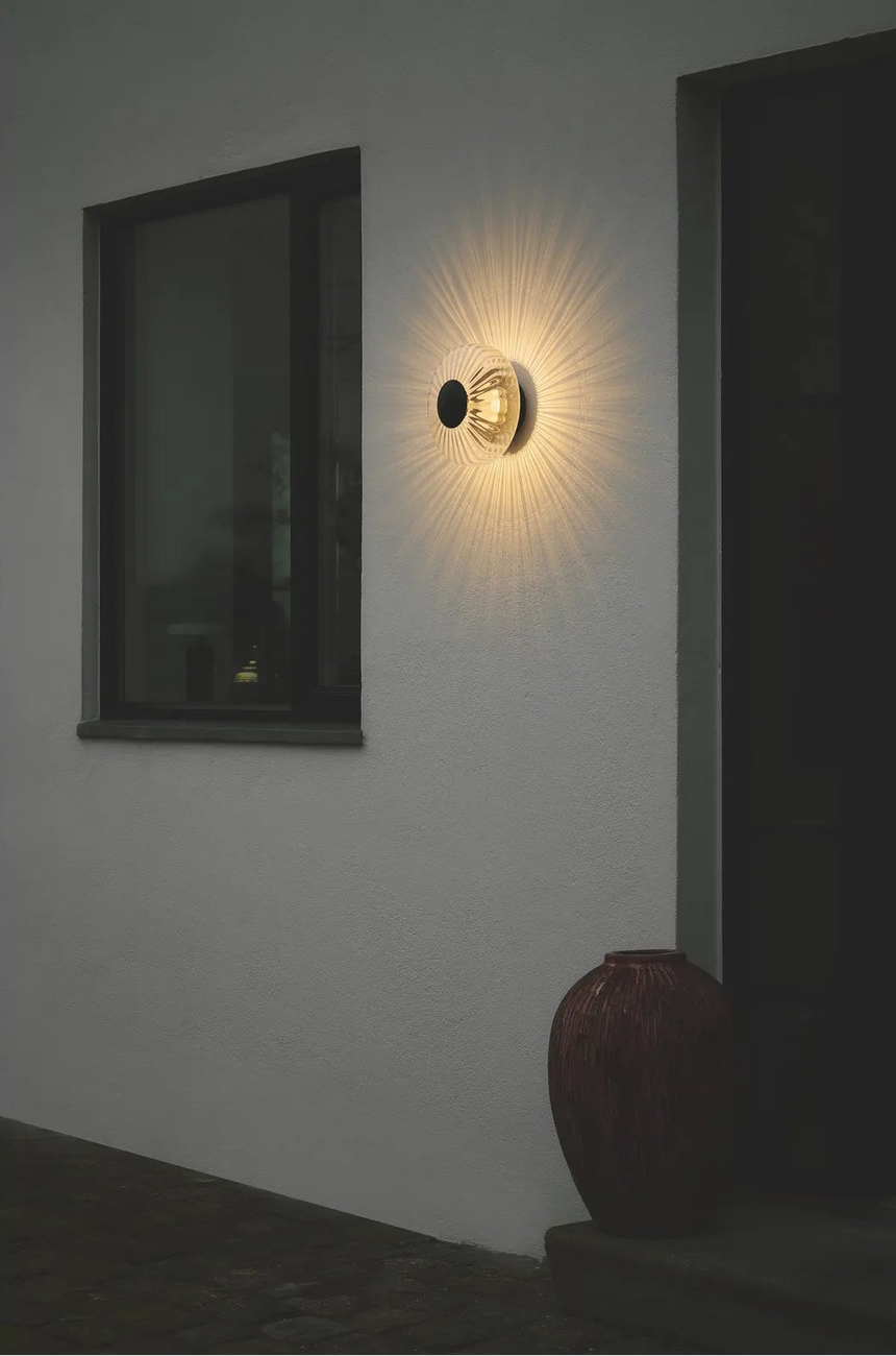 Applique extérieure New Wave Optic - Dimmable - Transparent | Noir