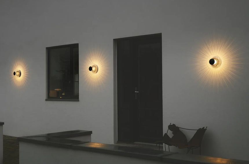 Applique extérieure New Wave Optic - Dimmable - Transparent | Noir