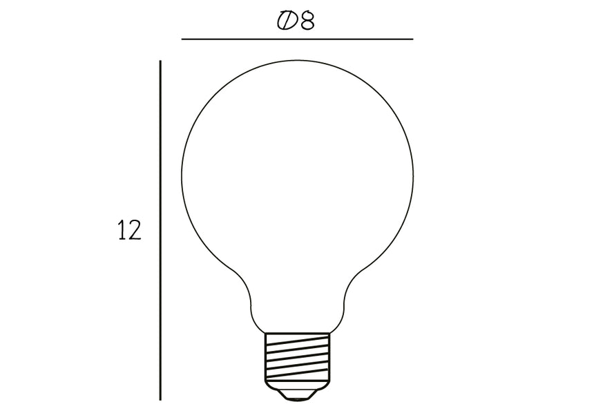 Light Bulb Globe - Ø80 - 5 W - Milky
