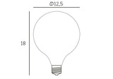 Leuchtmittel Globe Bulb - Ø125 - 5 W - Milky