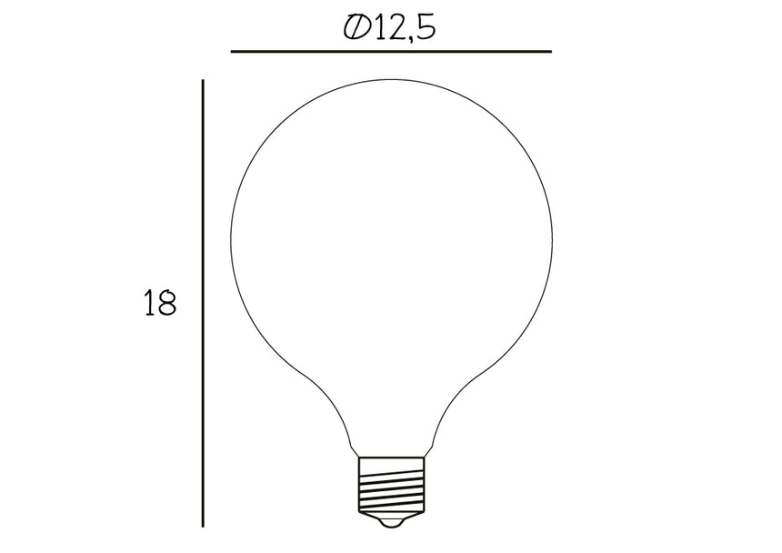 Leuchtmittel Globe Bulb - Ø125 - 5 W - Milky