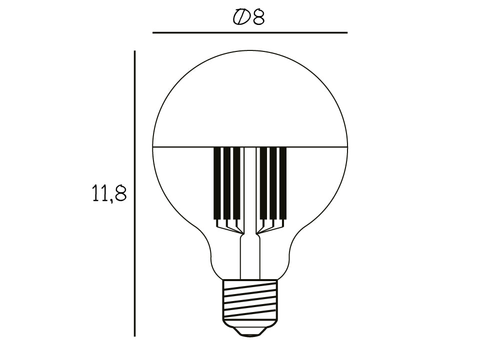 Leuchtmittel Globe Bulb - Ø80 - Crown | Gold - 5W
