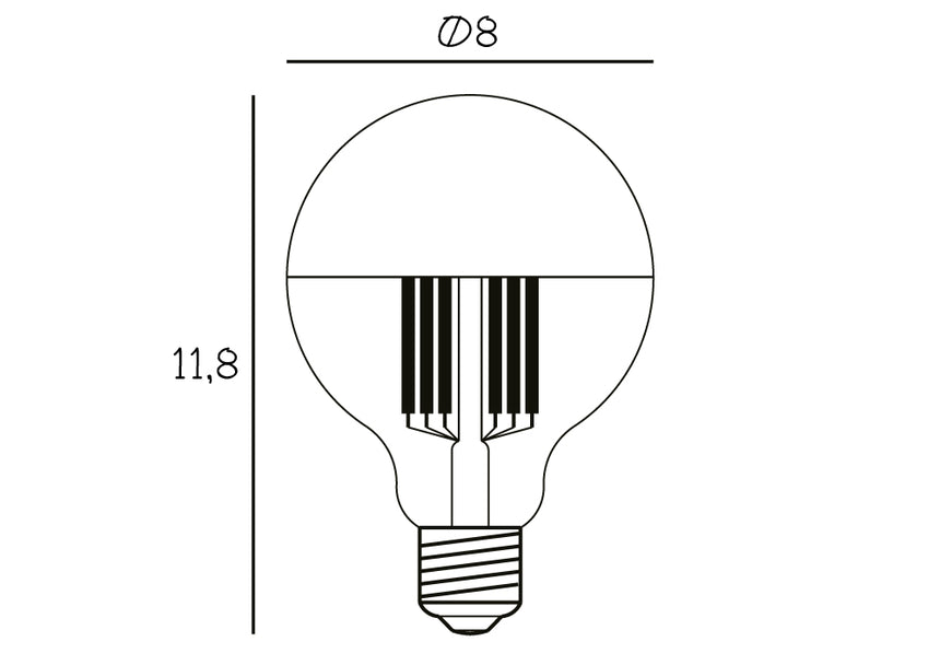 Ampoule Globe - Ø80 - Crown | Dorée - 3,5W