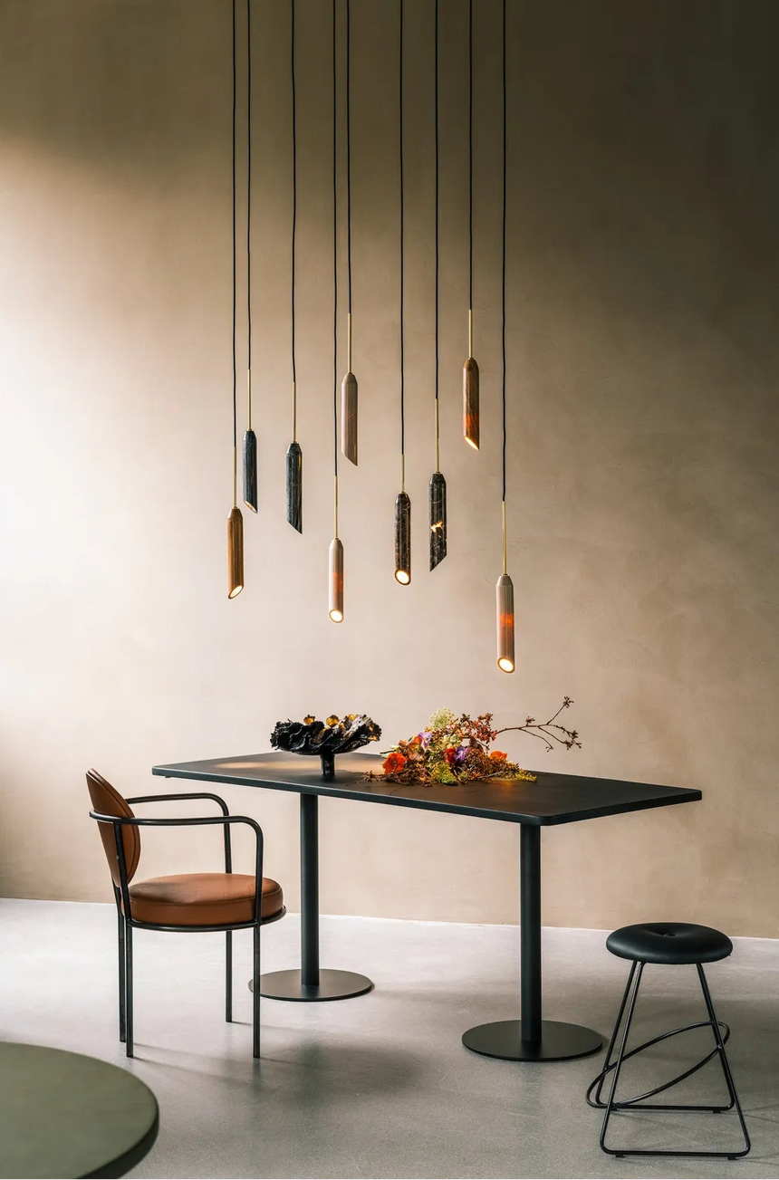 Hanging Lamp Marble Art