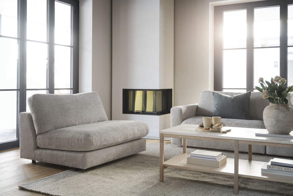 ORWEL Couchtisch Beige/Weiß pigmentiert 140x60x45cm - ZEN ZONE Furniture