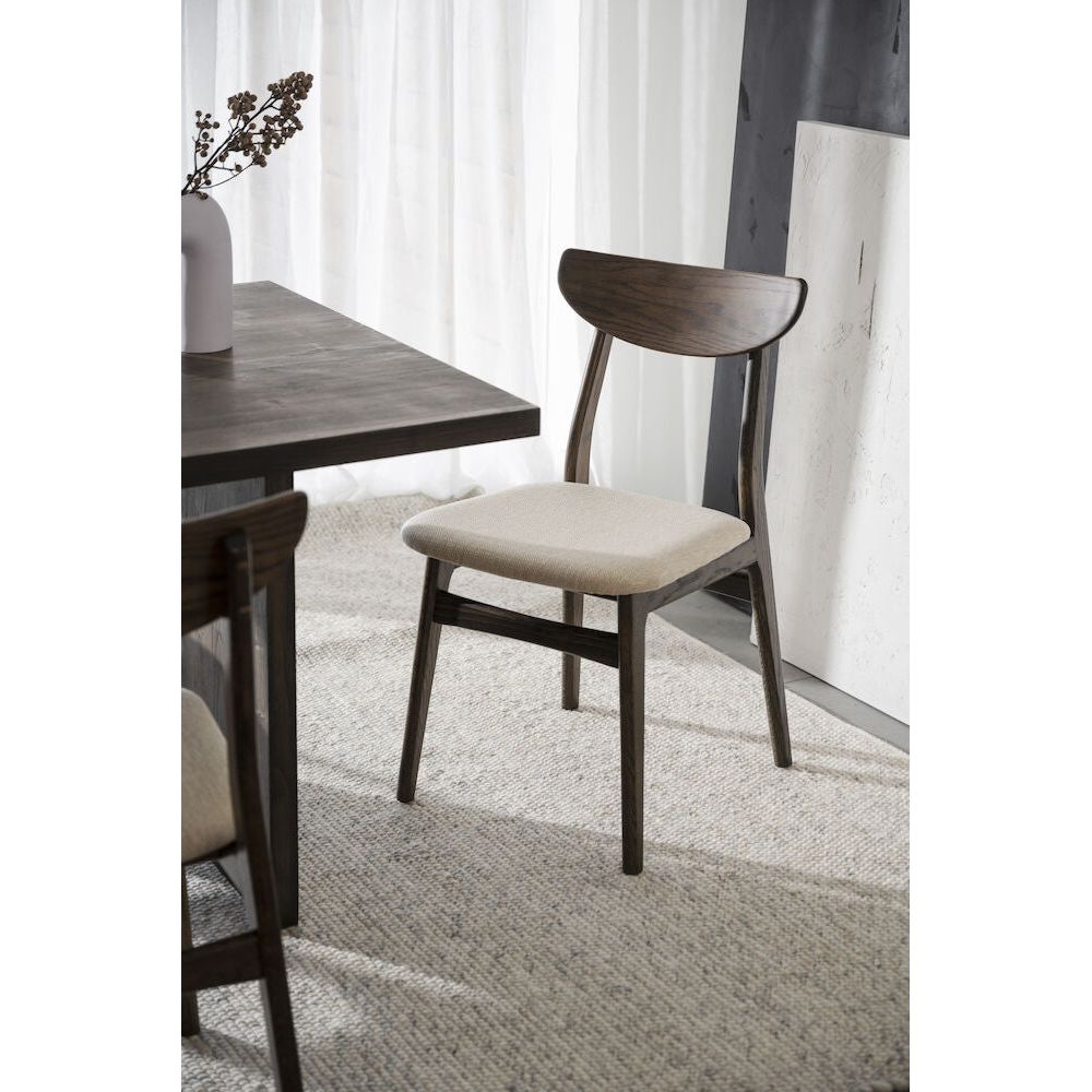 RODHAM Esszimmerstuhl Braun/Beige 44x51x82cm - ZEN ZONE