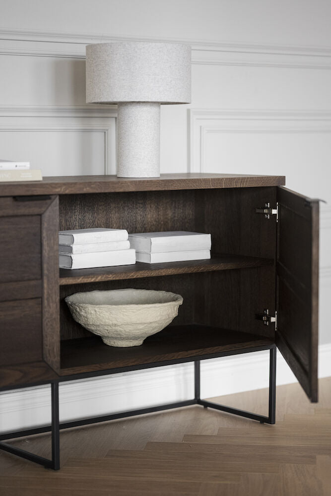 EVERETT Sideboard Braun/Schwarz 160x41x75cm - ZEN ZONE Furniture