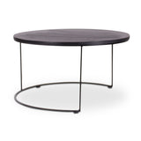FARO Beistelltisch d60 Schwarz, schwarzes Metallgestell - ZEN ZONE