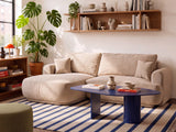 Luce 3-Sitzer Sofa mit Schlaffunktion, ausklappbar, aus Samt, Boucle oder Strukturstoff, 253x108 cm