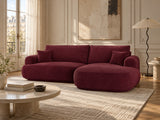 Canapé d'angle modulable 5 places Luce, angle droit, avec fonction convertible, dépliable, en velours, bouclé ou tissu structuré, 271x174 cm